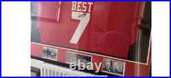 George Best Signed Number 7 Shirt in presentation frame Manchester United George Best Signed Number 7 Shirt in presentation frame Manchester United