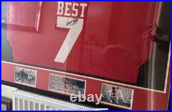 George Best Signed Number 7 Shirt in presentation frame Manchester United George Best Signed Number 7 Shirt in presentation frame Manchester United