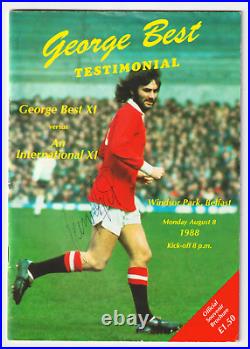 George Best Signed Testimonial Programme Manchester United Autograph N. Ireland