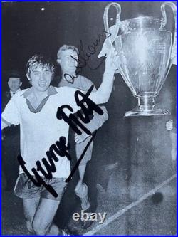 George Best, Stepney, Dunne & Aston Signed Manchester United 1968 Cup Picture George Best, Stepney, Dunne & Aston Signed Manchester United 1968 Cup Picture