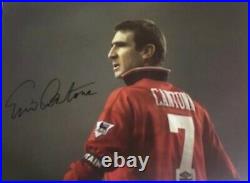 Giant Manchester United Signed In Black Eric Cantona Poster SUPERB ITEM £99
