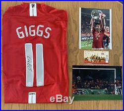 Giggs Signed Manchester United 2008 Champions league Final Shirt Bundle
