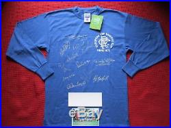 Glasgow Rangers 1972 European Cup Winners Cup 11 Personally Signed Shirt Coa