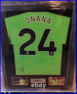 Hand Signed Andre Onana Manchester United Framed Shirt