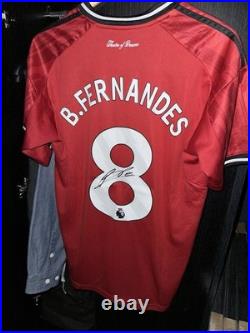 Hand Signed Bruno Fernandes 25/26 Manchester United Home Shirt