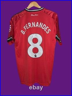 Hand Signed Bruno Fernandes 25/26 Manchester United Home Shirt