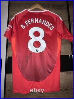 Hand Signed Bruno Fernandes Manchester United 24/25 Shirt Exact Proof Hand Signed Bruno Fernandes Manchester United 24/25 Shirt Exact Proof