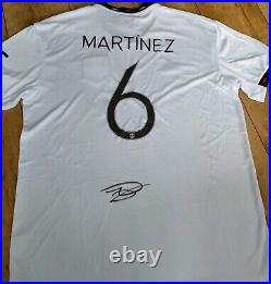 Hand Signed Manchester United 2022/23 Name & Numbered Shirt 6 Lisandro Martinez
