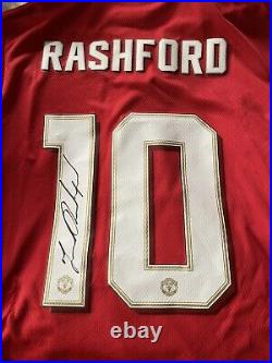 Hand Signed Marcus Rashford Manchester United Shirt OFFICIAL COA Man Utd