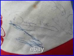 Hand Signed Vintage Manchester United FC 1983/83 Sharp Electronics Beanie Hat