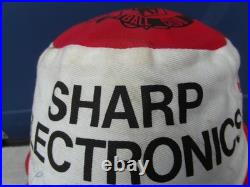 Hand Signed Vintage Manchester United FC 1983/83 Sharp Electronics Beanie Hat