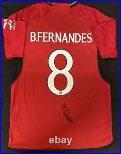 Hand signed bruno fernandes shirt manchester united with COA