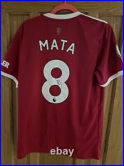 Hand signed juan mata Premier League shirt Manchester United with COA