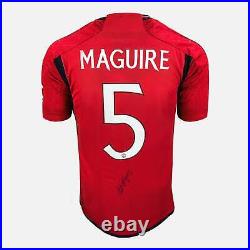 Harry Maguire Signed Manchester United Shirt 2023-24 Home 5