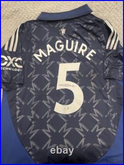Harry Maguire Signed Shirt Jersey Manchester United Away Kit