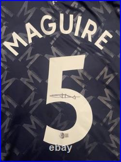 Harry Maguire Signed Shirt Jersey Manchester United Away Kit