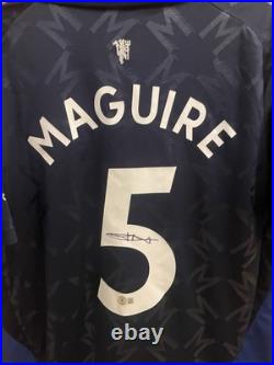 Harry Maguire Signed Shirt Jersey Manchester United Away Kit