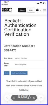 Harry Maguire Signed Shirt Jersey Manchester United Away Kit