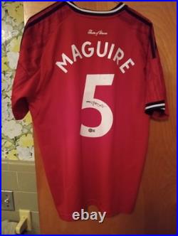 Harry Maguire signed Manchester United Adidas Authentic Jersey BAS BB94691