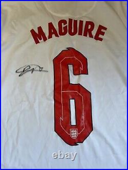 Harry maguire Signed england shirt manchester united Signed Shirt man utd proof