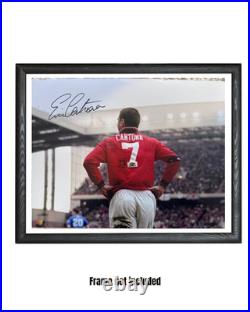 Iconic Photo Hand Signed Manchester United Legend #7 Eric Cantona + Verified COA