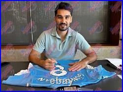 Ilkay Gundogan Signed Manchester City Football Shirt See Proof & Coa
