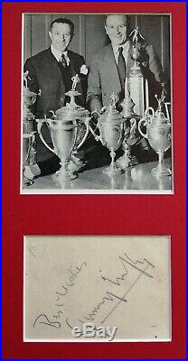 JIMMY MURPHY MANCHESTER UNITED ASSISTANT BUSBY SIGNED MOUNTED FRAMED 12 x 10