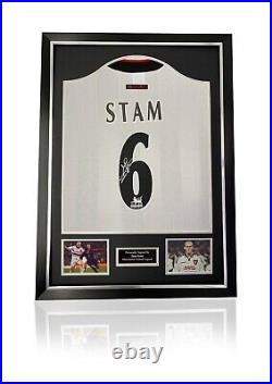 Jaap Stam signed framed Football Shirt Manchester United 99 treble shirt MUFC