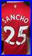 Jadon Sancho Hand Signed Manchester United Home Shirt WITH PROOF