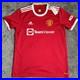 Jadon Sancho Signed Manchester United Football Shirt with COA Adidas Authentic