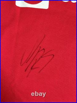 Jadon Sancho Signed Manchester United Football Shirt with COA Adidas Authentic Jadon Sancho Signed Manchester United Football Shirt with COA Adidas Authentic
