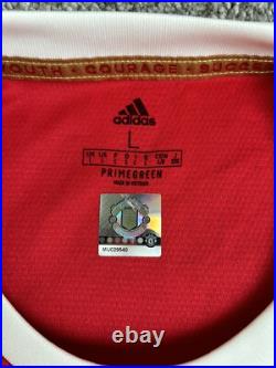 Jadon Sancho Signed Manchester United Football Shirt with COA Adidas Authentic Jadon Sancho Signed Manchester United Football Shirt with COA Adidas Authentic