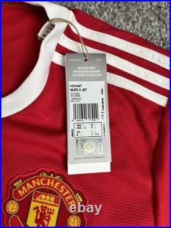 Jadon Sancho Signed Manchester United Football Shirt with COA Adidas Authentic Jadon Sancho Signed Manchester United Football Shirt with COA Adidas Authentic