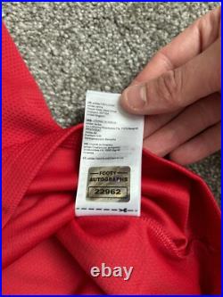 Jadon Sancho Signed Manchester United Football Shirt with COA Adidas Authentic Jadon Sancho Signed Manchester United Football Shirt with COA Adidas Authentic