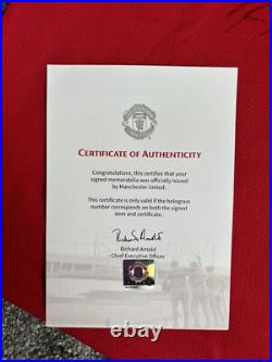 Jadon Sancho Signed Manchester United Football Shirt with COA Adidas Authentic Jadon Sancho Signed Manchester United Football Shirt with COA Adidas Authentic