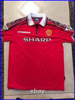 Jesper Blomqvist Signed Manchester United Shirt 1999