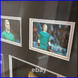 Joe Hart Signed Match Worn Manchester City Glove- Framed