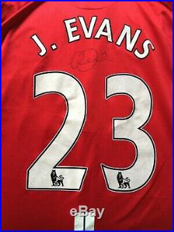 Jonny Evans Manchester United Match Issue Shirt Signed