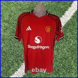 Joshua Zirkzee Signed Manchester United 2025-26 Home Football Shirt COA