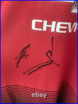 Juan Mata Signed Manchester United Football Club Shirt 2018/19 Long Sleeve COA