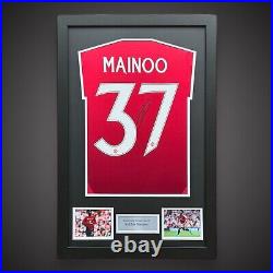 Kobbie Mainoo Hand Signed Manchester United Framed Football Shirt £299