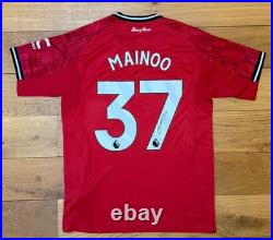 Kobbie Mainoo Manchester United 25/26 Hand Signed Shirt With Photo Proof