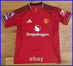 Kobbie Mainoo Manchester United 25/26 Hand Signed Shirt With Photo Proof
