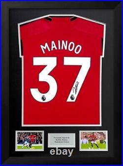 Kobbie Mainoo Signed Manchester United Shirt With COA