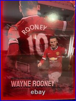 LED Framed Wayne Rooney Hand Signed Manchester United Football Shirt With Coa
