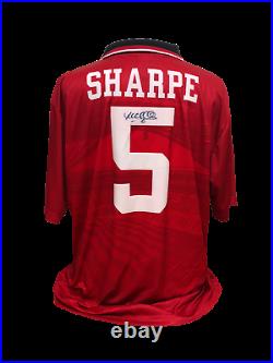 Lee Sharpe Signed 1996 Manchester United Football Shirt See Proof & Coa