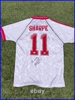 Lee Sharpe Signed Manchester United Man Utd Shirt Legend Autograph