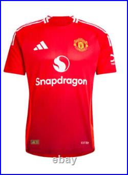 Leny Yoro Manchester United Signed 24/25 Player Version Football Shirt