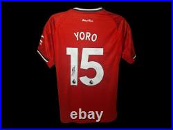 Leny Yoro Manchester United Signed 25/26 Football Shirt COA