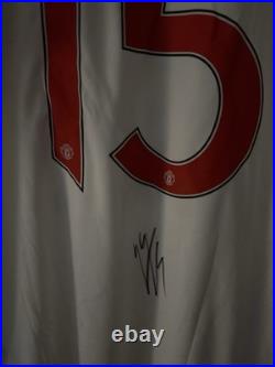 Leny Yoro Signed Manchester United 24/25 Away Shirt With COA and Photo Proof